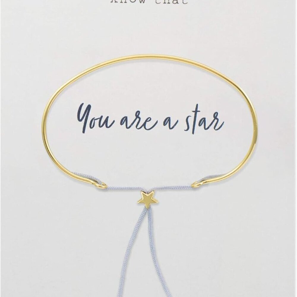 Reminder 14k Gold Dipped Adjustable Cuff Mantra Bracelet